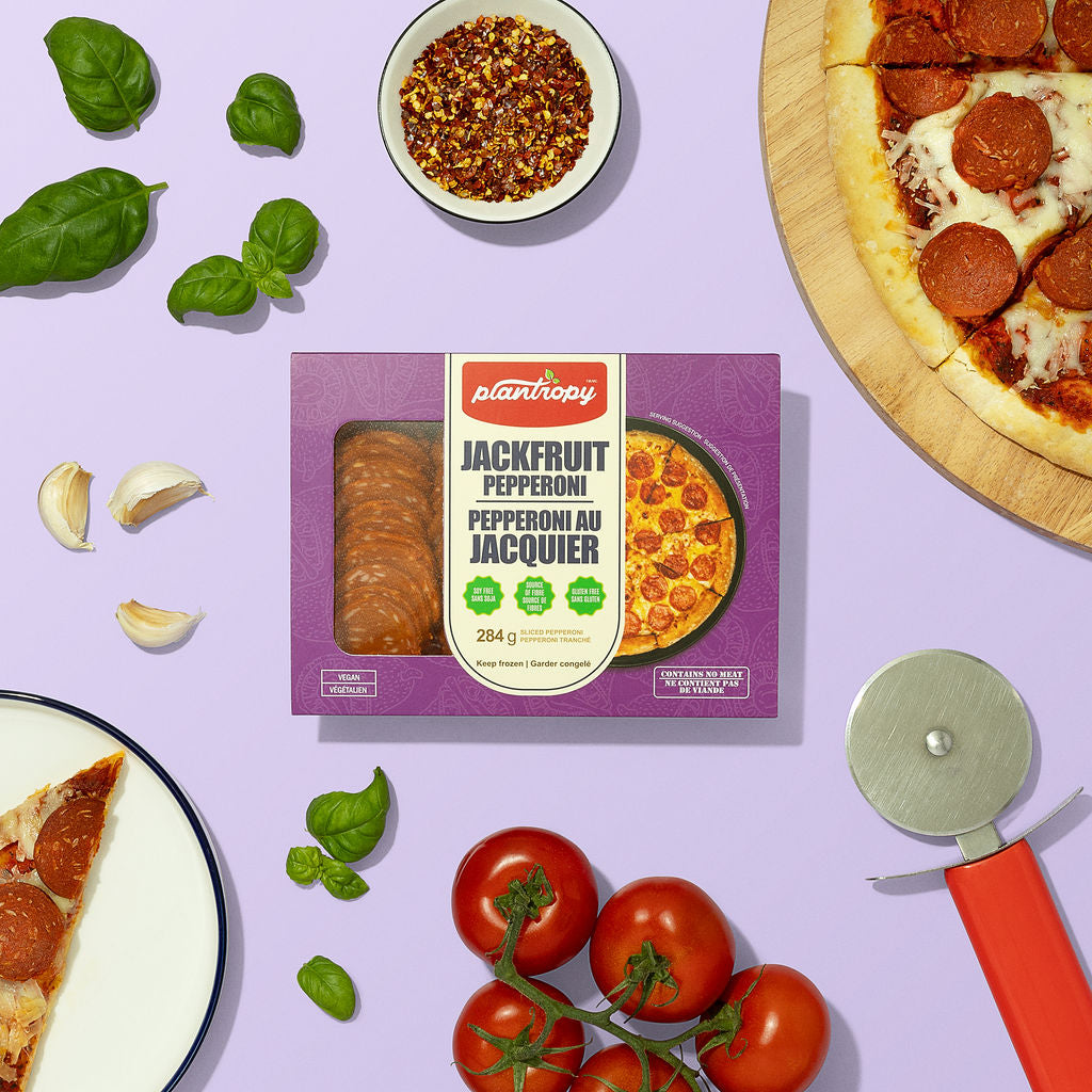 The Ultimate Jackfruit Pepperoni Pizza with Crispy Crust – plantropy